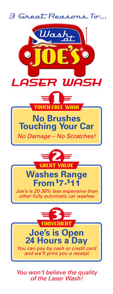 Great Reasons to Wash at Joe's Laser Wash