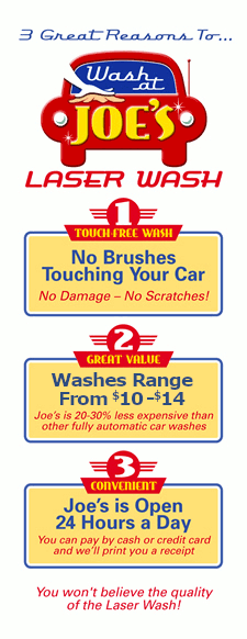 Great Reasons to Wash at Joe's Laser Wash